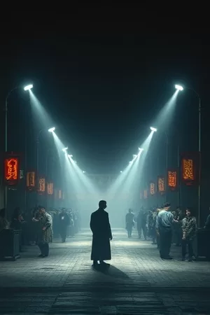 《铁轨尽头》公路电影竖版封面，旧车停在无人小站